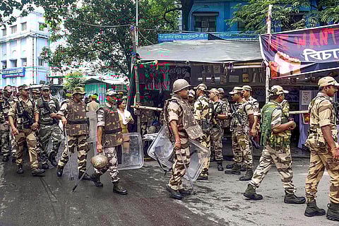CISF personnel at RG Kar College and Hospital